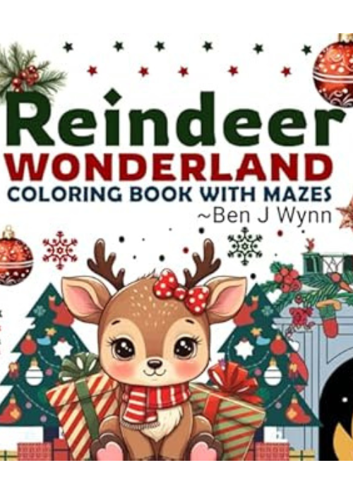 Christmas Reindeer Coloring: Activity Book